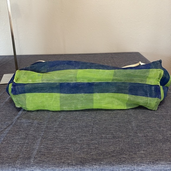 Gap Mesh Striped Snap Top Beach Bag - Picture 4 of 7